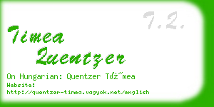 timea quentzer business card